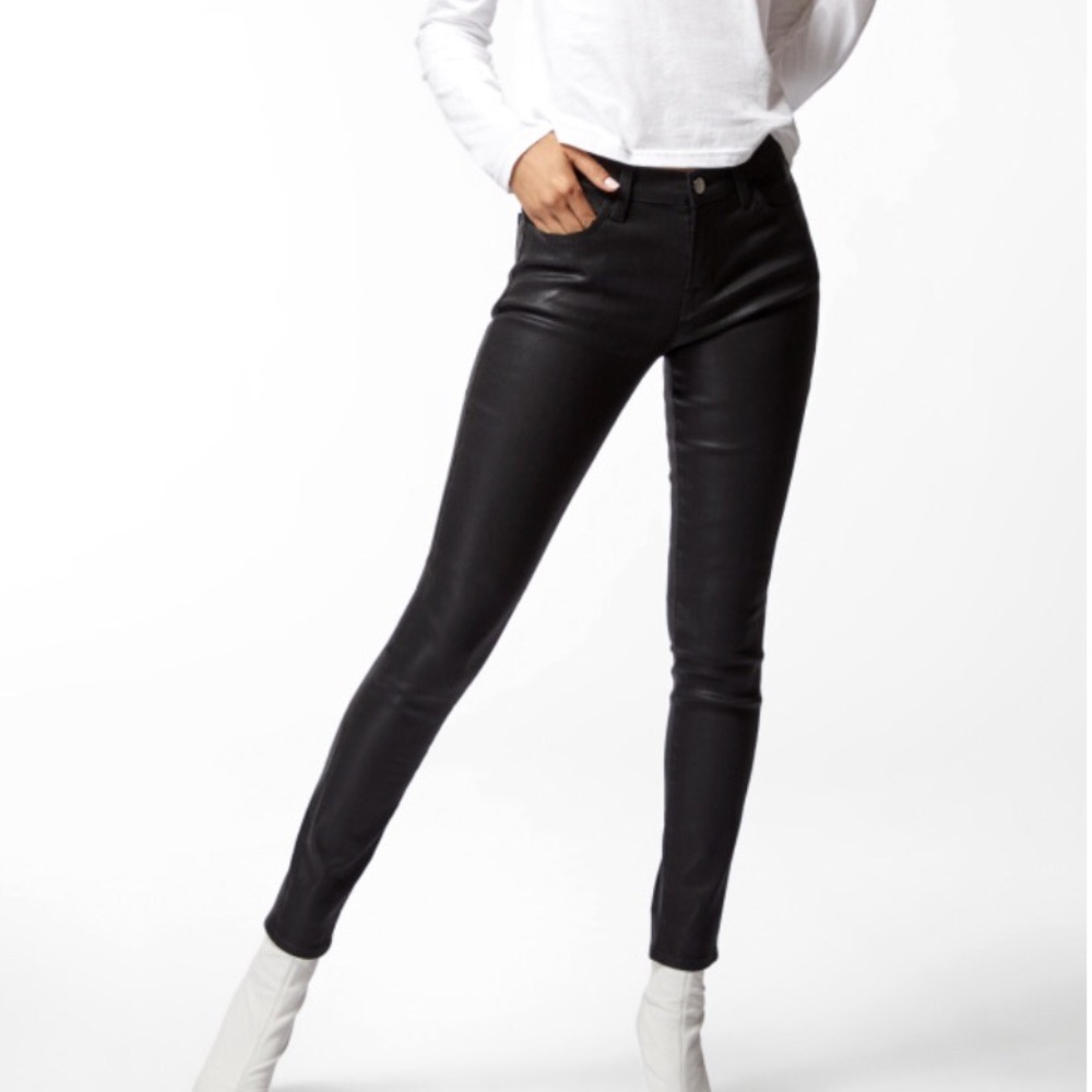 Jbrand leather coated jeans